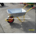 Wb6308 Galvanize Tray Wheelbarrow for Russian Market